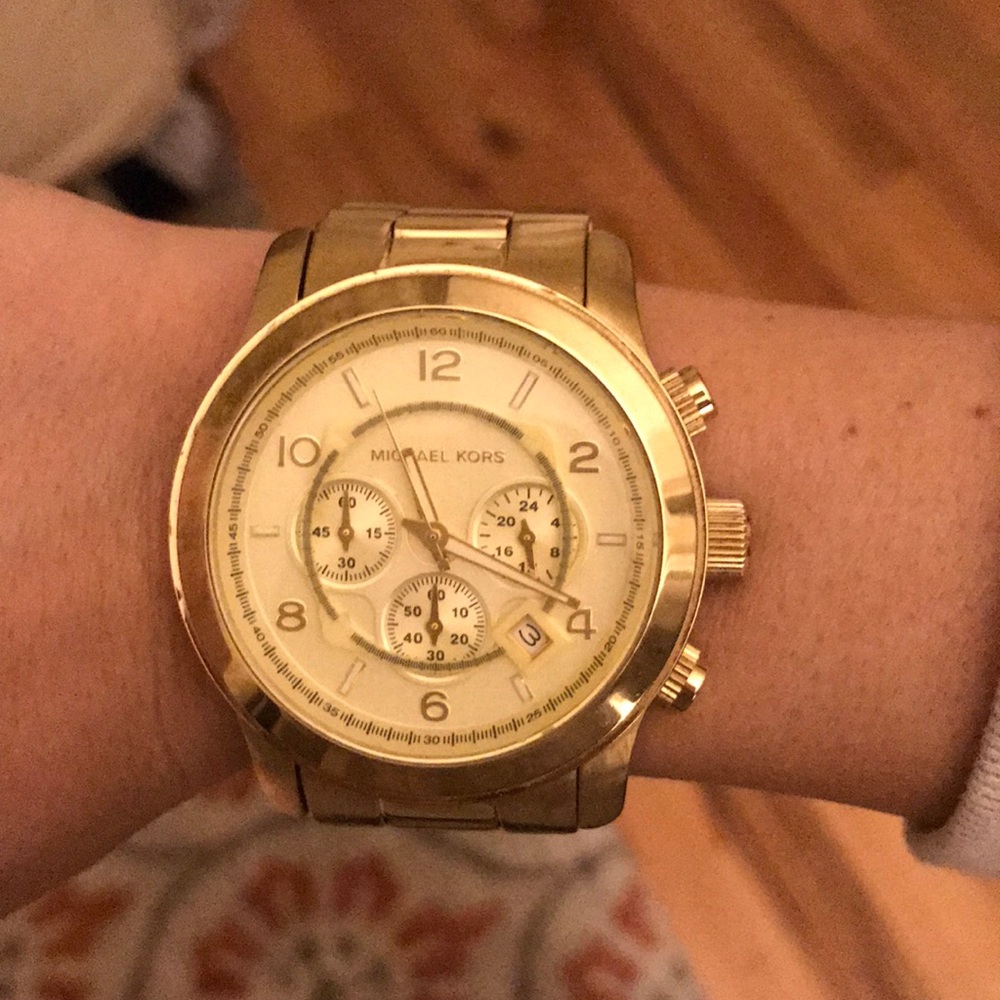 Michael Kors Gold large face watch